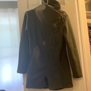 Olive heavy fleece wrap coat